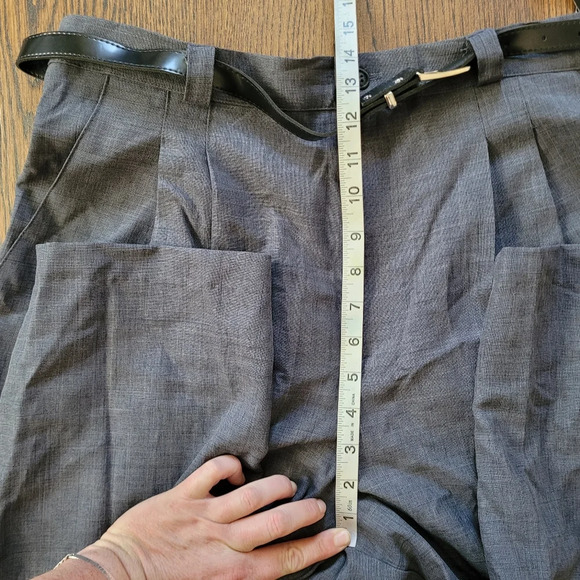 Briggs Petite 90's Heather Gray Pleated Front  Trousers Size Women 16 Petite NEW - Picture 5 of 10